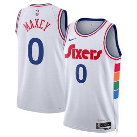 Philadelphia 76ers Tyrese Maxey Nike 2024-25 City Edition Valkoinen Pelipaidat Swingman - Miesten